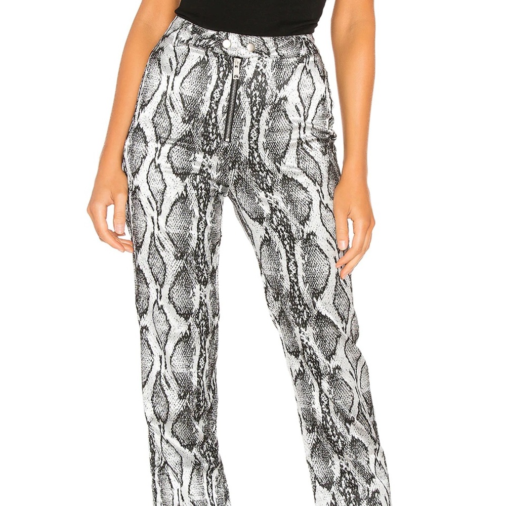 I.am.gia Slater pants satin snake print size M